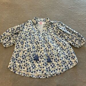 Victoria Dunn Middleton Blouse, Periwinkle. Size medium.
